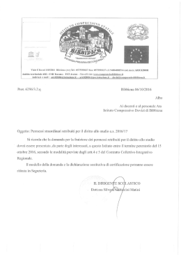 Permessi diritto allo studio