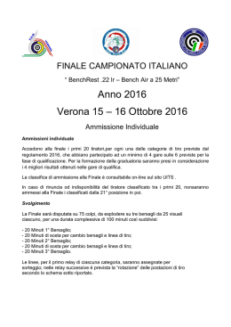 Anno 2016 Verona 15 – 16 Ottobre 2016