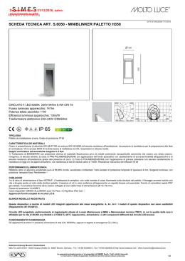 scheda tecnica art. s.6050 - miniblinker paletto h350