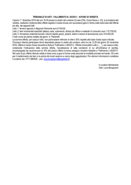 TRIBUNALE DI ASTI - FALLIMENTO N. 35/2013