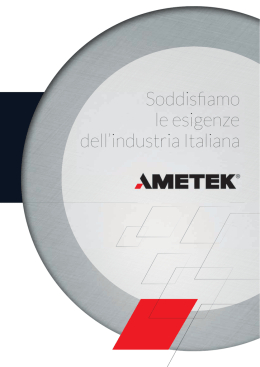 Scarica il catalogo AMETEK! - Controlli Tecnologici Blog By Ametek