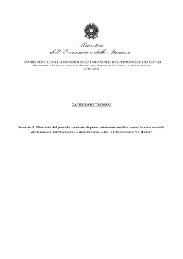 Capitolato (PDF, 317.69 KB ) - Ministero dell`Economia e delle