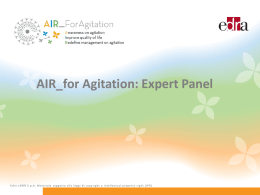 Expert Panel - AIR for agitation