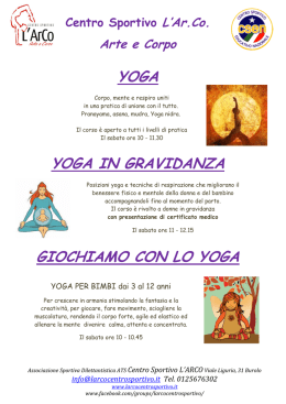 Yoga - Centro Sportivo L`Arco