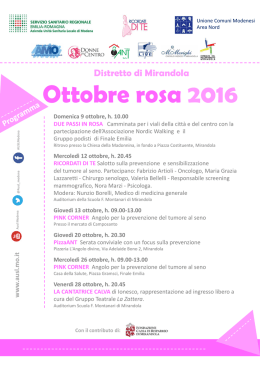 Ottobre rosa 2016 - Comune di San Possidonio