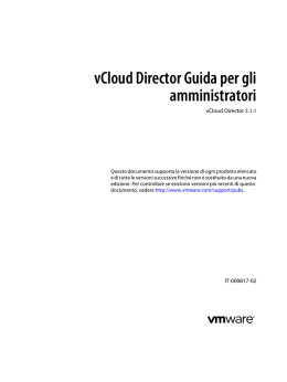 vCloud Director Guida per gli amministratori