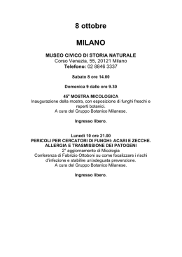 8 ottobre MILANO - Milano in vetta
