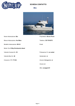 SCHEDA CONTATTO - Frisone Fishing Cup 2016