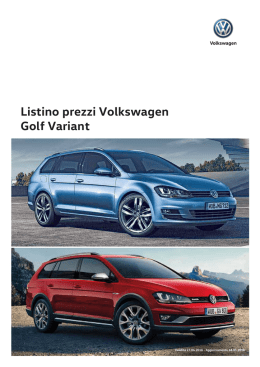 Listino prezzi Volkswagen Golf Variant
