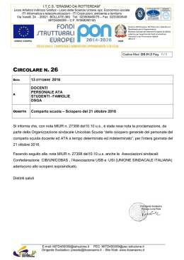 Sciopero 21 ottobre 2016 - itcs erasmo da rotterdam