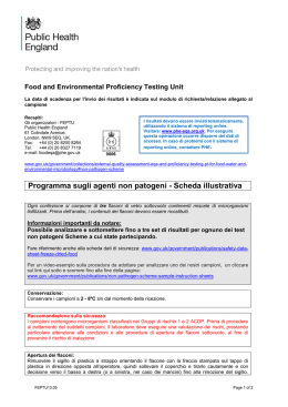 Non Pathogen PT Scheme Instruction sheet Italian