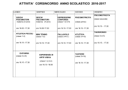 ATTIVITA` CORSINCORSO ANNO SCOLASTICO 2016-2017