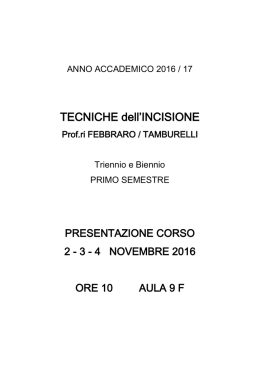 ANNO ACCADEMICO 2015 / 16