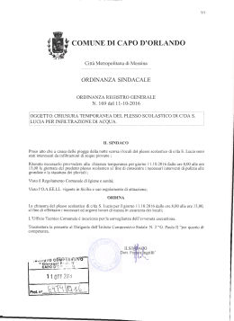 Leggi ordinanza sindacale n. 169. - Istituto Comprensivo Giovanni
