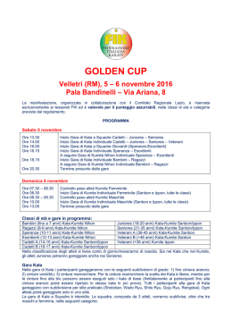 golden cup - iskf italy