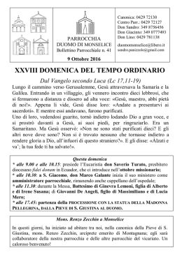 Bollettino Parrocchiale - Parrocchia del Duomo di Monselice