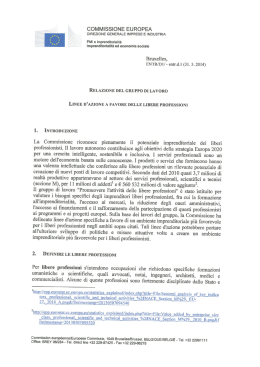 Piano d`azione europeo per le libere professioni