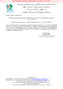 uo3-20161010-11900 - Ufficio VI – Ambito territoriale di Reggio
