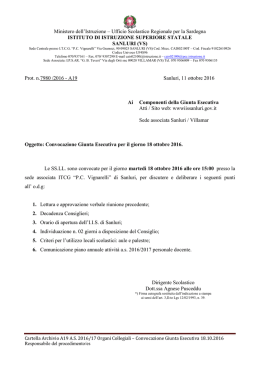 CONVOCAZIONE GIUNTA ESECUTIVA 18.10.2016 -