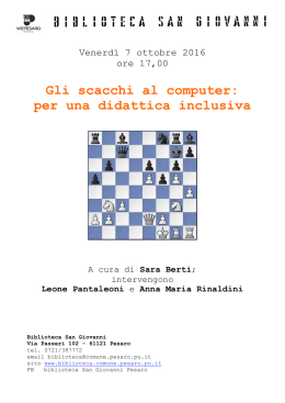 Gli scacchi al computer: per una didattica inclusiva