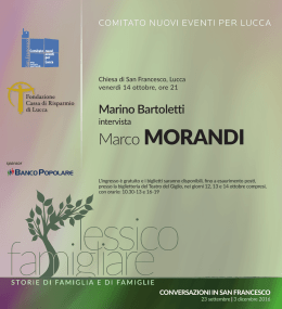 Marco MORANDI - Fondazione Cassa di Risparmio di Lucca