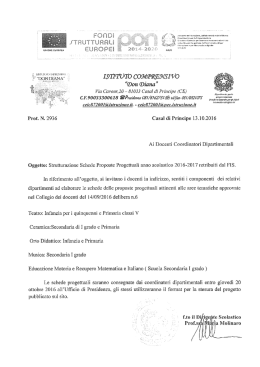 STRUTTURAZIONE SCHEDE PROPOSTE PROGETTUALI A. S.