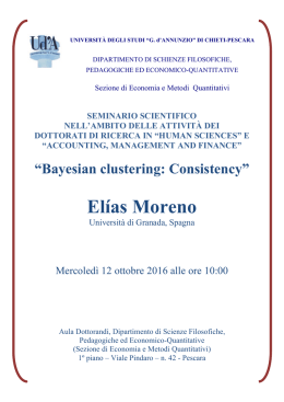 “Bayesian clustering: Consistency” Elías Moreno