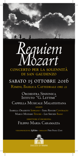 Requiem Mozart - Istituto Musicale Pareggiato G.LETTIMI