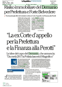 Repubblica Firenze - Intervista a Roberto Reggi