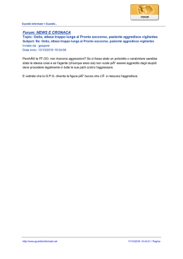 Forum: NEWS E CRONACA - Guardie Informate = Guardie Giurate