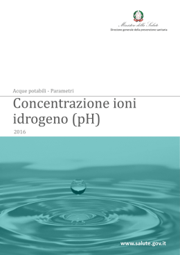 Concentrazione ioni idrogeno Ph