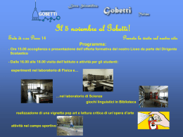 Diapositiva 1 - Liceo scientifico Gobetti