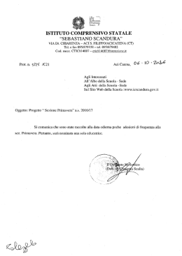 Comunicazione Sez. Primavera