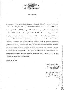 Firmato Da: RUSSO ANTONIA Emesso Da: ARUBAPEC S.P.A. NG