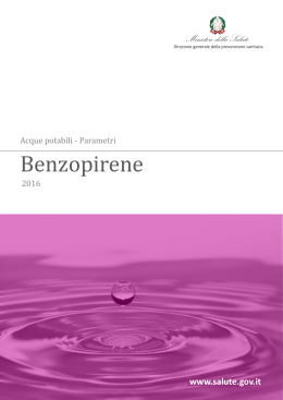 Benzo(a)pirene - Ministero della Salute