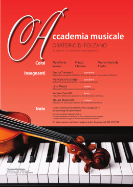 Accademia musicale - Parrocchia FOLZANO