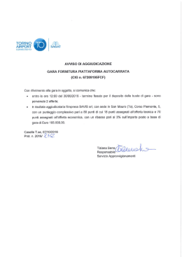 07/10/2016 GARA FORNITURA PIATTAFORMA AUTOCARRATA