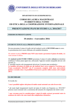 Istruzioni per la compilazione - Università degli Studi di Bergamo
