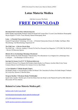 lotus materia medica book pdf free