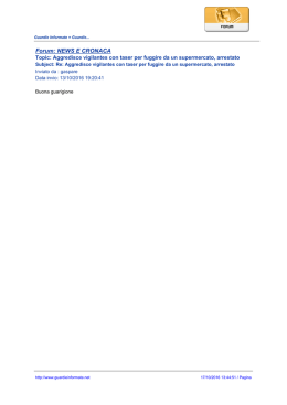 Forum: NEWS E CRONACA - Guardie Informate = Guardie Giurate