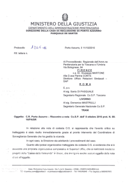 11.10.2016 c.r. porto azzurro - riscontro alla nota cosp dell` 8 ottobre
