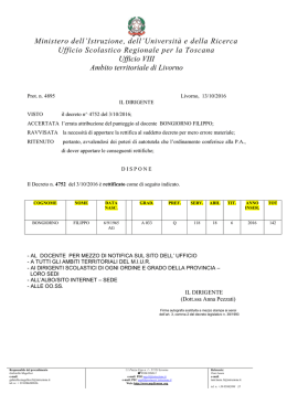 decreto at livorno - Ufficio Scolastico Provinciale di Livorno