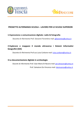 PROGETTO ALTERNANZA SCUOLA &ndash; LAVORO PER LE SCUOLE