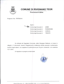 lettera - Ordine Avvocati Udine