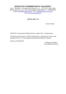 posticipo collegio docenti del 13 ottobre 2016