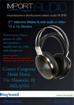 Import Audio al Milano hi end 2016