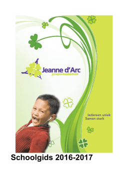 Schoolgids - Jenaplan Basisschool Jeanne d`Arc