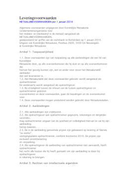 Leveringsvoorwaarden