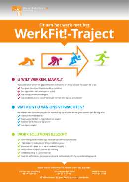 WerkFit!-Traject - Work Solutions Nederland