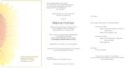 Malvina Hofman - Wase Begrafenissen